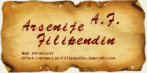 Arsenije Filipendin vizit kartica